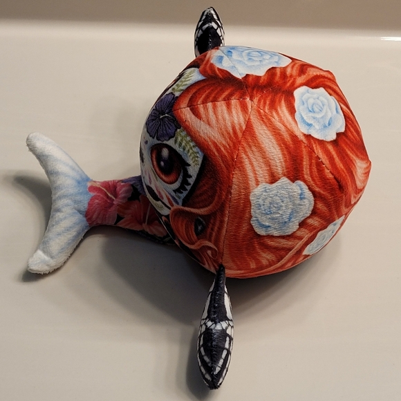 Sugar Skull Mermaid Round Floral Plush - Picture 6 of 11